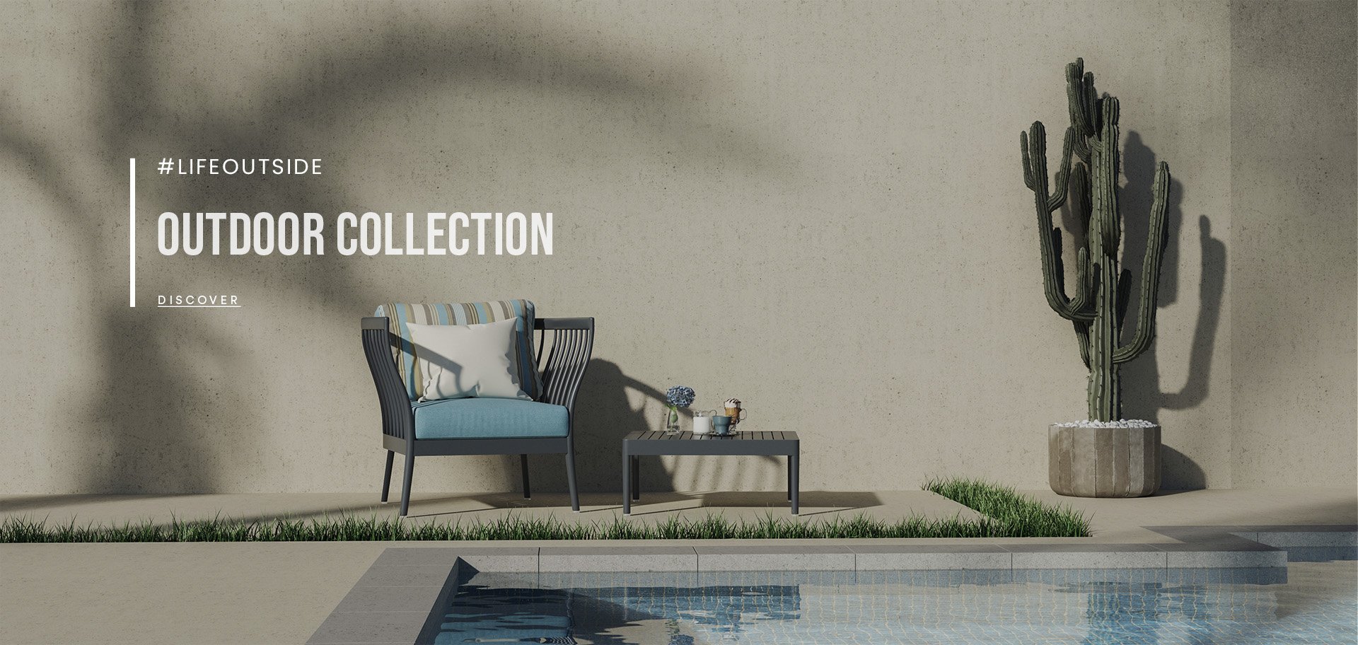Outdoor: iroko & aluminum